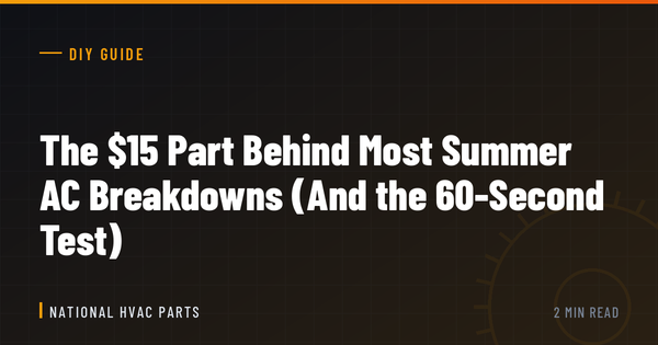The $15 Part Behind Most Summer AC Breakdowns (And the 60-Second Test)