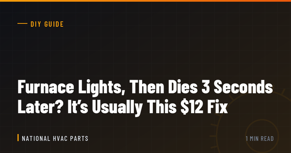 Furnace Lights, Then Dies 3 Seconds Later? It’s Usually This $12 Fix