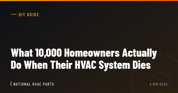 What 10,000 Homeowners Actually Do When Their HVAC System Dies