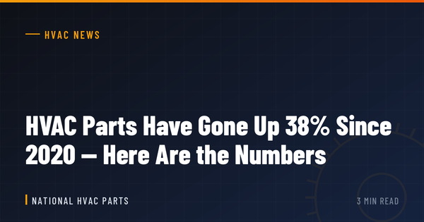 HVAC Parts Have Gone Up 38% Since 2020 — Here Are the Numbers