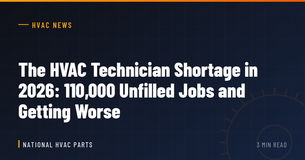 The HVAC Technician Shortage in 2026: 110,000 Unfilled Jobs and Getting Worse