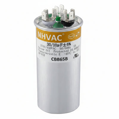 35+5 MFD 370/440V Dual Run Capacitor — Universal AC Compressor & Fan