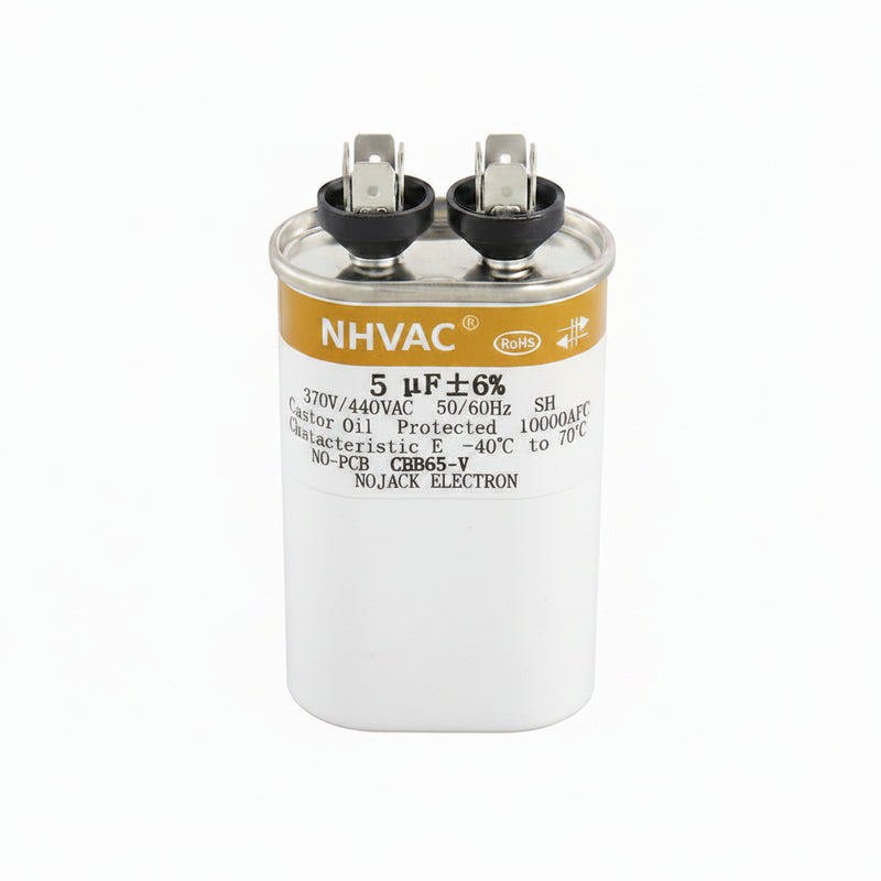 5 MFD 370/440V Round Single Run Capacitor