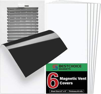 Magnetic Vent Cover 8x15 Inch White 3 Pack Register Block