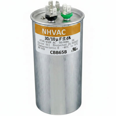 70+5 MFD 370/440V Dual Run Capacitor — Universal AC Compressor & Fan