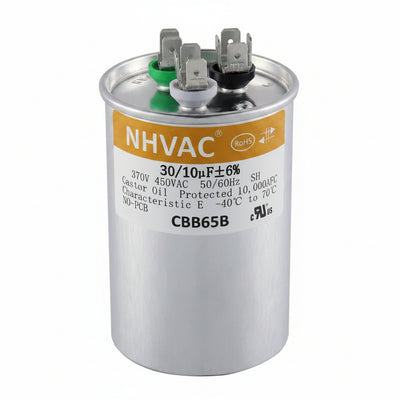 40+5 MFD 370/440V Dual Run Capacitor — Universal AC Compressor & Fan