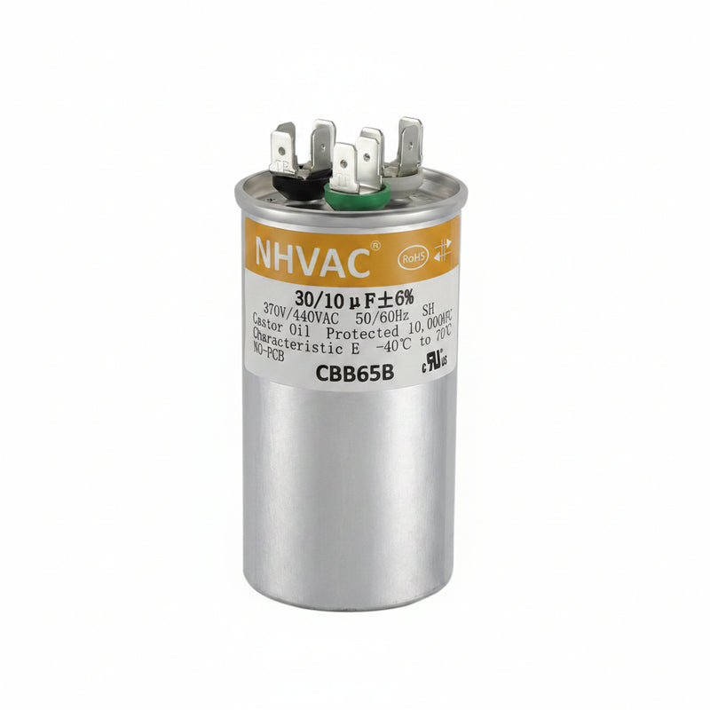 25+10 MFD 370/440V Dual Run Capacitor — Universal AC System