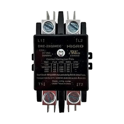 2-Pole 50A 24V AC Contactor — Universal HVAC Replacement