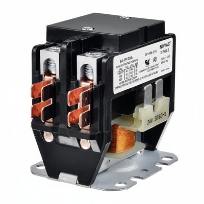 2-Pole 20A 24V AC Contactor — Universal HVAC Replacement