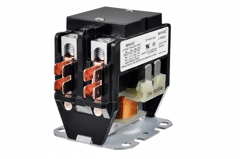 2-Pole 40A 24V AC Contactor — Universal HVAC Replacement