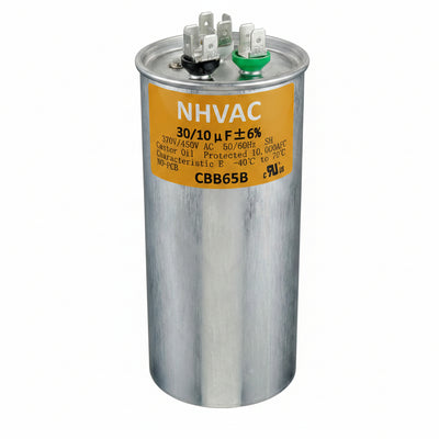80+5 MFD 370/440V Dual Run Capacitor — Universal AC Compressor & Fan