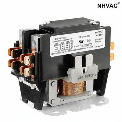 1-Pole 30A 24V AC Contactor — Universal HVAC Replacement