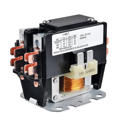 1-Pole 40A 24V AC Contactor — Universal HVAC Replacement