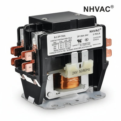 2-Pole 30A 24V AC Contactor — Universal HVAC Replacement
