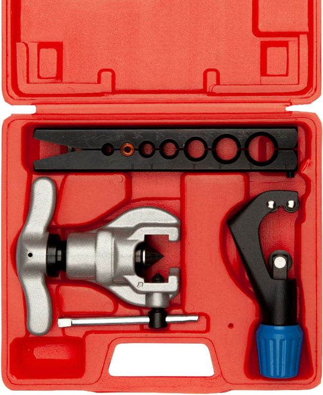 45° Flaring Tool Kit with Tube Cutter Deburring Tool Swaging Tool