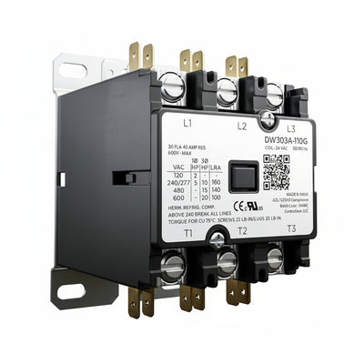 3-Pole 30A 24V AC Contactor — Universal HVAC Replacement