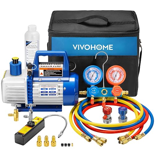 Digital Manifold Gauge Set 2-Way Valve with Hoses R410A R22 R134a