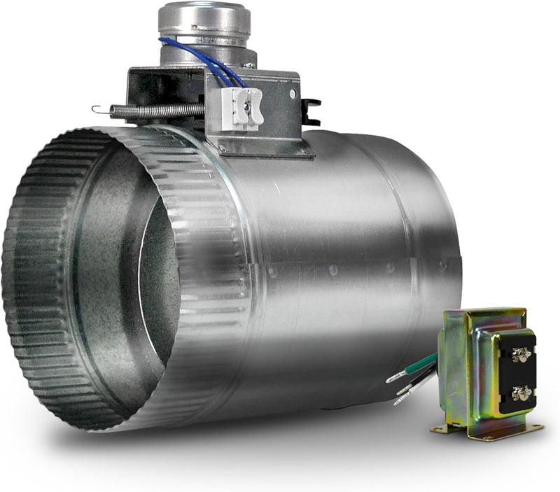 6-Inch Round Zone Damper — Motorized HVAC Duct Damper with Actuator
