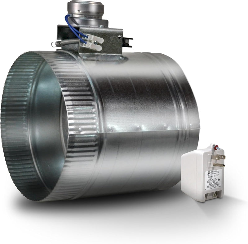 8-Inch Round Zone Damper — Motorized HVAC Duct Damper with Actuator