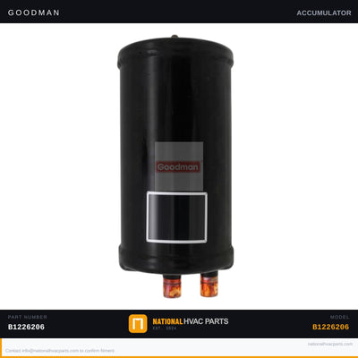 OEM Goodman Suction Line Accumulator for ASH130181AC Heat Pump — B1226206