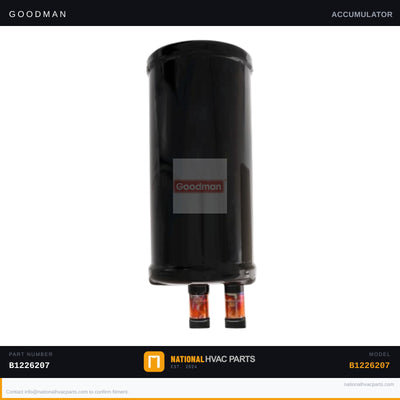 OEM Goodman Suction Line Accumulator for ASH130481AC Heat Pump — B1226207
