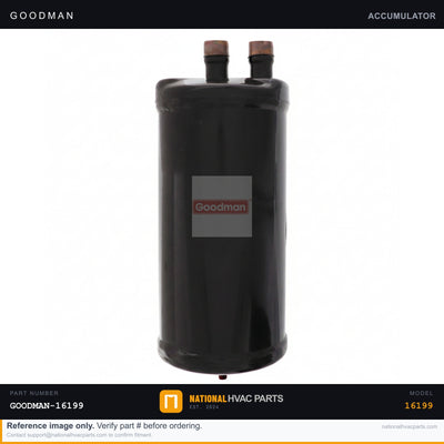 OEM Goodman Suction Line Accumulator for ASZ130301AC Heat Pump — B1226206