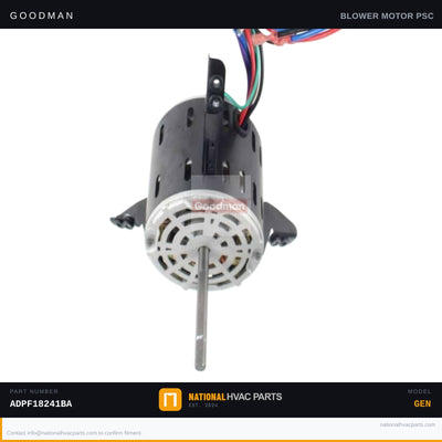Goodman 1/3 HP Blower Motor for ADPF18241BA — 0131M00005PS