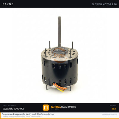 OEM Payne Fan Motor PA3ZNB042000AA for Model PA3ZNB042000