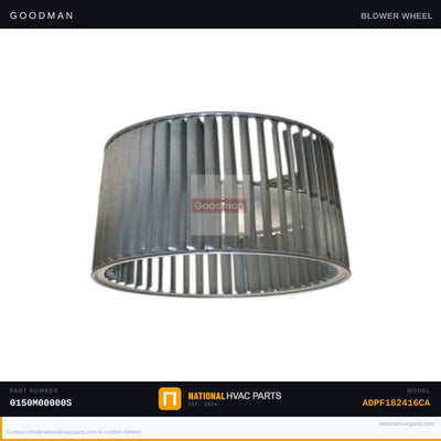 OEM Goodman 9 x 6 in Blower Wheel for ADPF182416CA — 0150M00000S