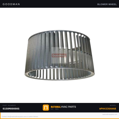 OEM Goodman 9x6 Blower Wheel for WPH4330AHAB — 0150M00000S