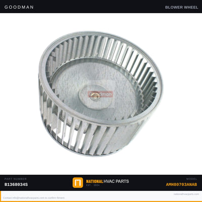 OEM Goodman 10x6 Blower Wheel for AMH80703ANAB — B1368034S