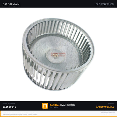 OEM Goodman 10x6 in Blower Wheel for AMH80703ANAC — B1368034S