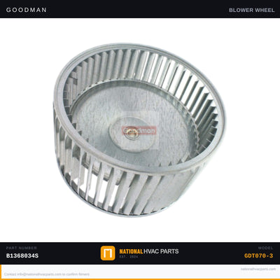 OEM Goodman 10 x 6 in Blower Wheel for GDT070-3 — B1368034S