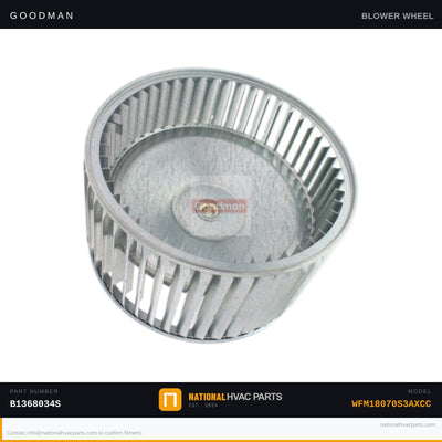 OEM Goodman 10x6 Blower Wheel for WFM18070S3AXCC — B1368034S