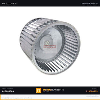 OEM Goodman 9 x 8 Blower Wheel for WPC4336AHAA — B1368036S