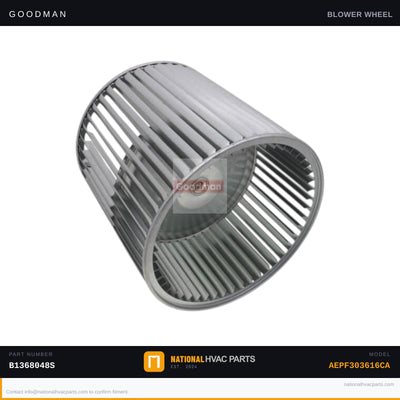 OEM Goodman 10 x 10 in Blower Wheel for AEPF303616CA — B1368048S