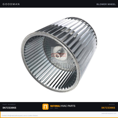 OEM Goodman 10x10 Blower Wheel for WAHMS4961P4ACA — D6723306S