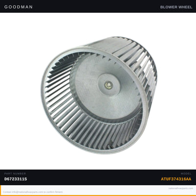 Goodman 11 x 10 in. Blower Wheel for ATUF374316AA Air Handler — D6723311S