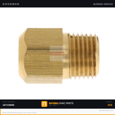 Goodman Natural Gas Burner Orifice for ACEC800603AXAA — 10716005