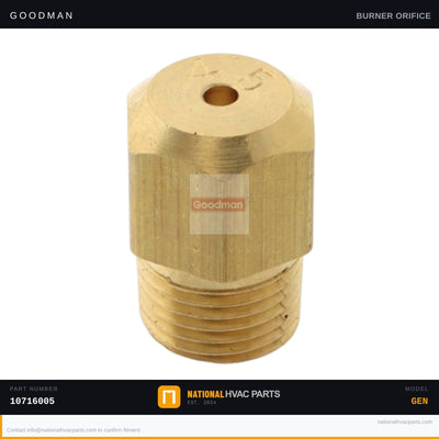 Goodman Natural Gas Burner Orifice for ACEC800603BXAA — 10716005