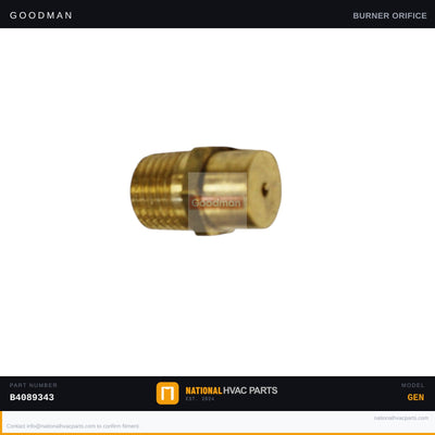Goodman #43 Burner Orifice for ADS80703ANA Furnace — B4089343