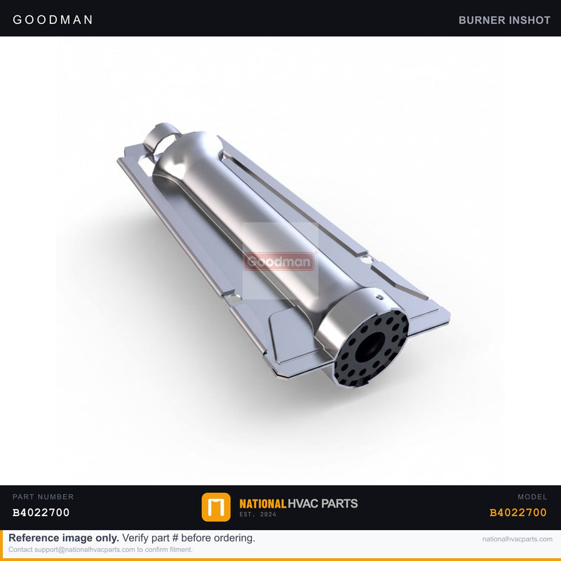 OEM Goodman 3 in In-Shot Burner for ACES800603ANAA Furnace — B4022700
