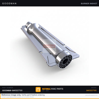 OEM Goodman 3" In-Shot Burner for AMH81405DNAA — B4022700