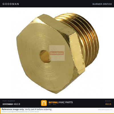OEM Goodman Natural Gas Orifice for AMH81205DXBB Furnace — 10716005