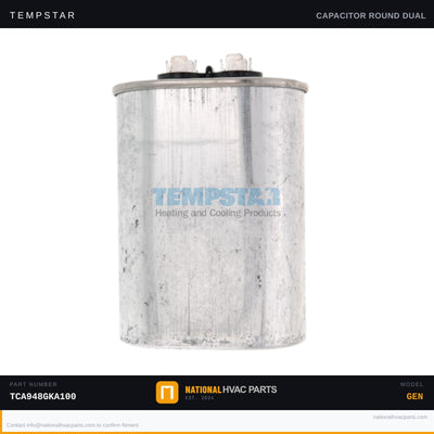 Tempstar Single Run Capacitor 45 MFD 440V for TCA948GKA100 — 45/440 | Ships Today