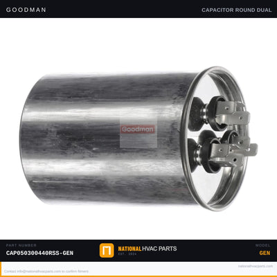 Goodman 30/5 MFD 440V Dual Run Capacitor — CAP050300440RSS