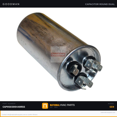 Goodman 30/5 MFD 440V Run Capacitor WGHP4418AAE—CAP050300440RSS