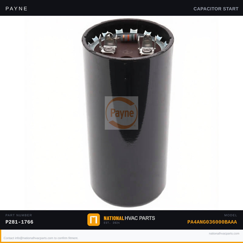 OEM Payne Start Capacitor P281-1766 for PA4ANG036000BAAA