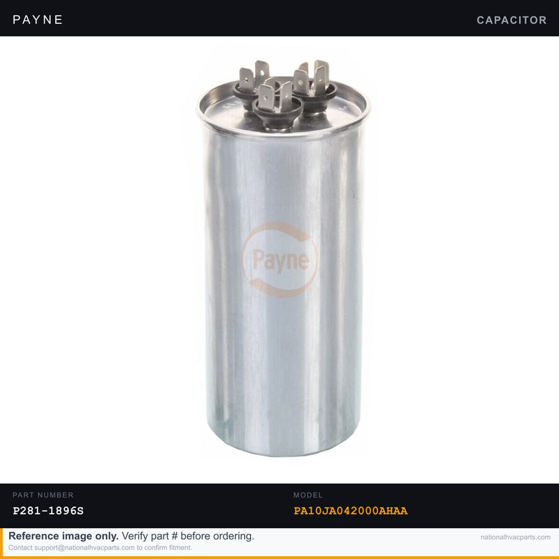 OEM Payne Start Capacitor P281-1896S for PA10JA042000AHAA