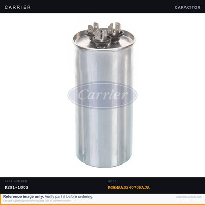 OEM Carrier Single Run Capacitor 10 MFD 370V for PG8MAA024070AAJA
